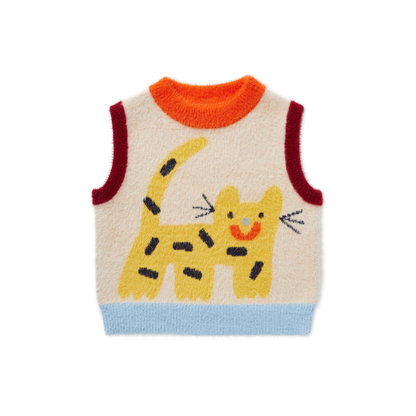 Fluffy Knit Vest / Zoo Crew