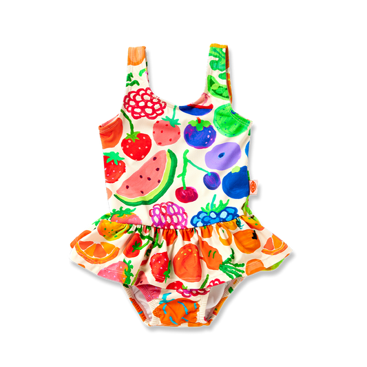 Baby Frill Bather Eat The Rainbow