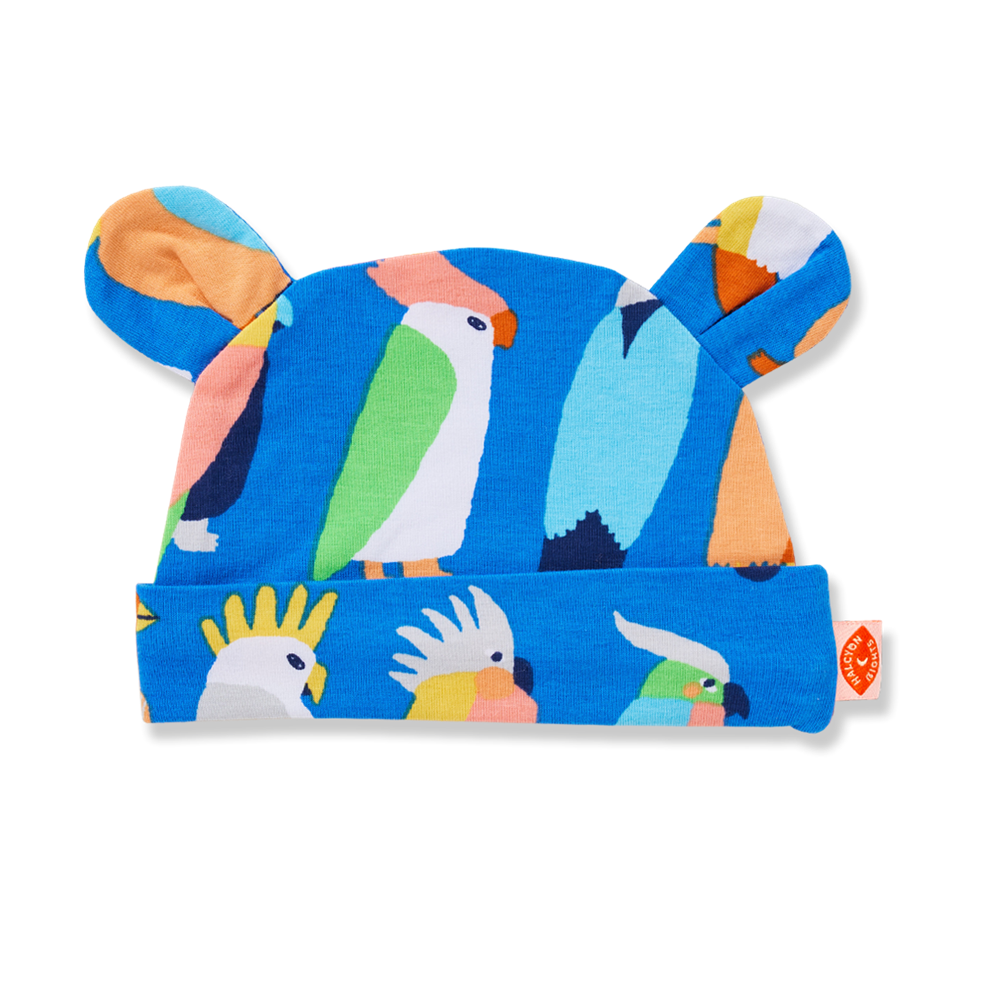 Flamin' Galah Blue Baby Hat