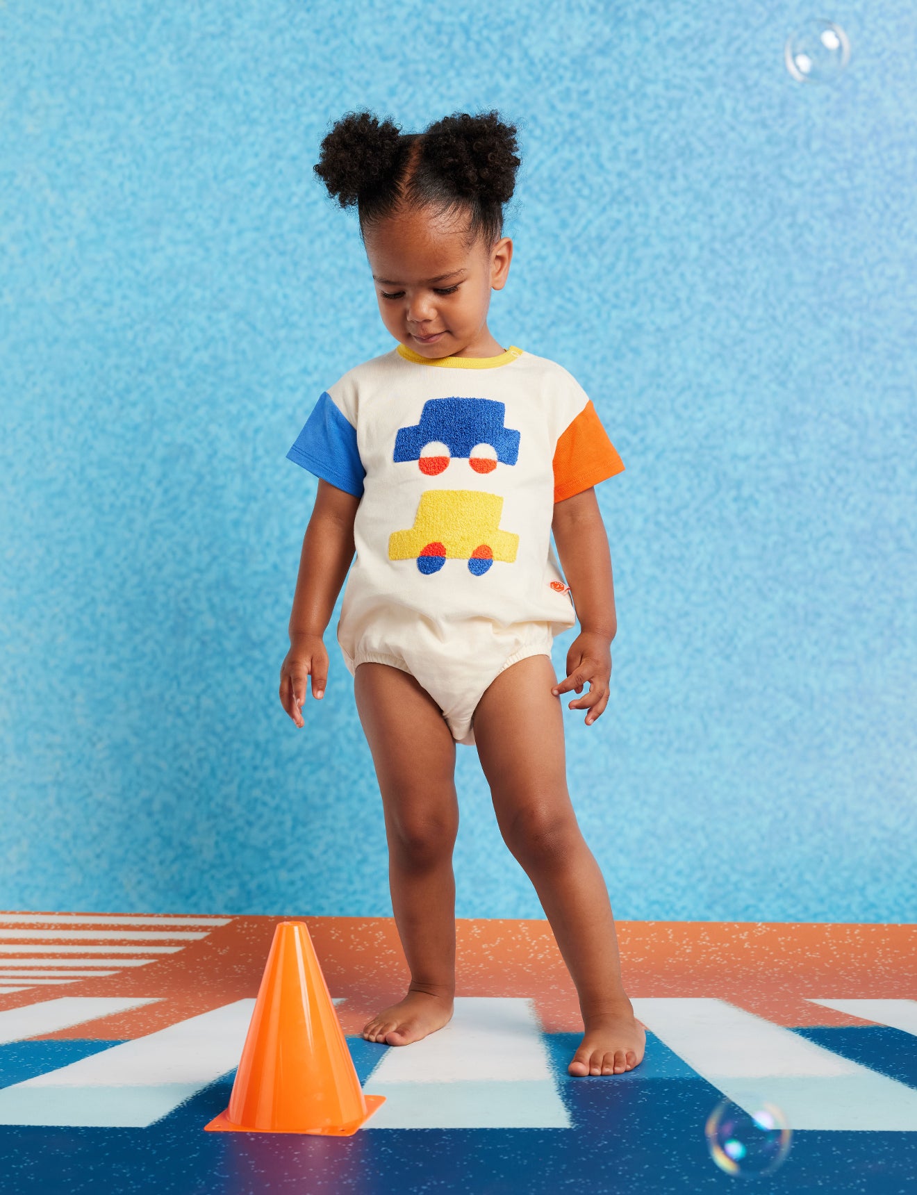 Cotton Short Sleeve Bodysuit / Beep Beep