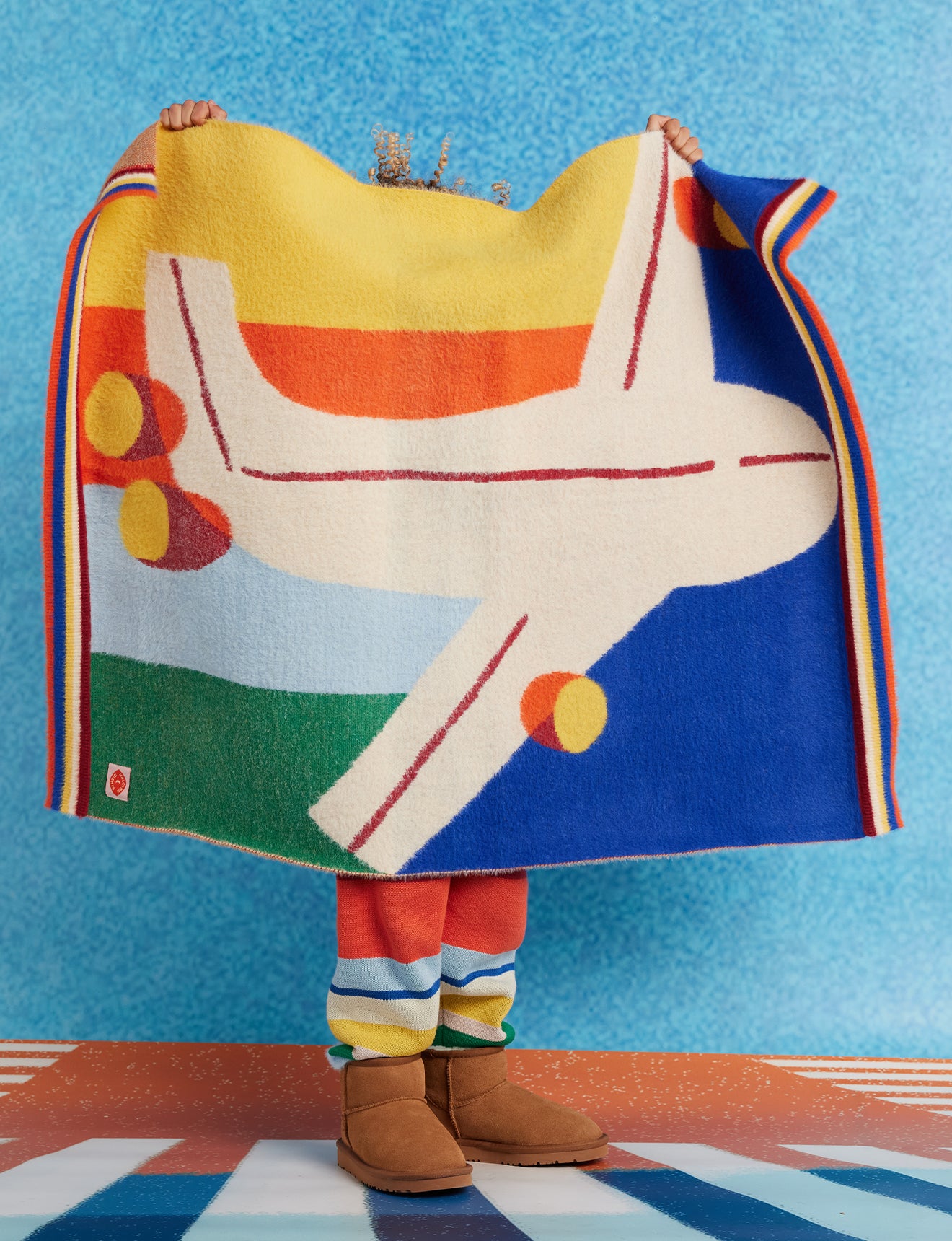 Fluffy Knit Baby Blanket / Beep Beep