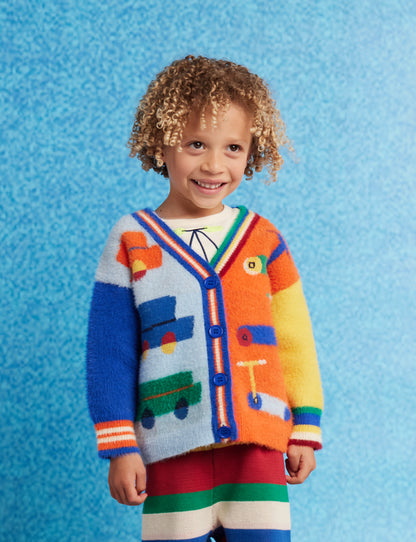 Fluffy Knit Cardigan / Beep Beep