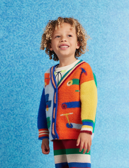 Fluffy Knit Cardigan / Beep Beep