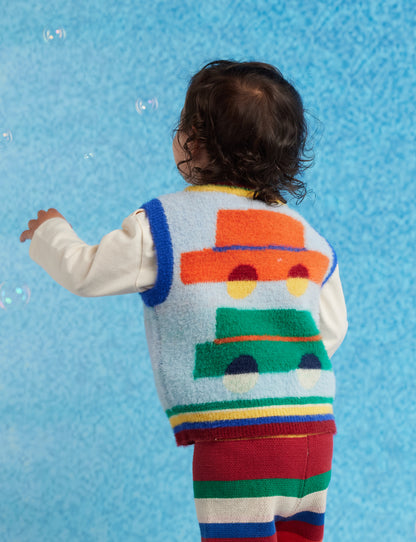 Fluffy Knit Vest / Beep Beep