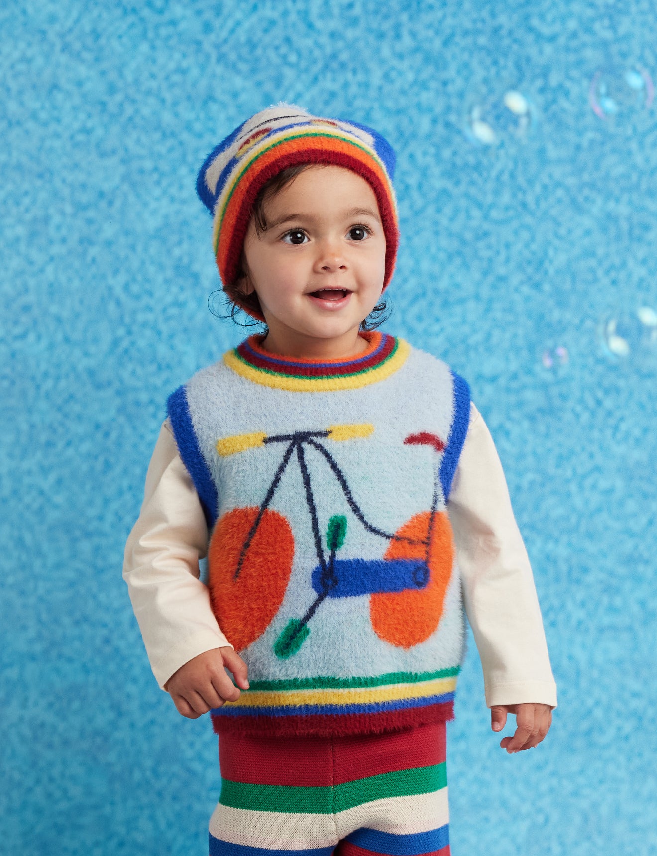 Fluffy Knit Vest / Beep Beep