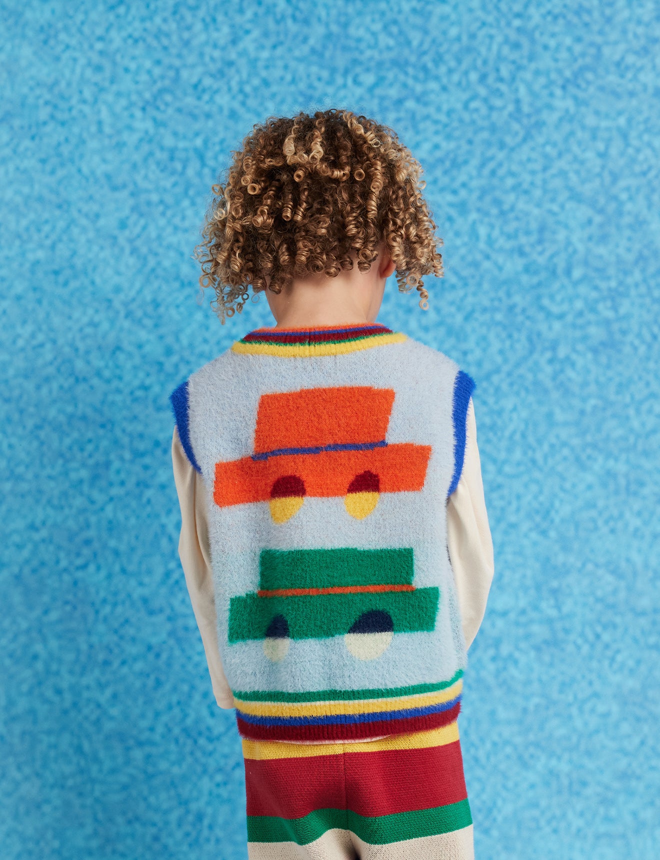 Fluffy Knit Vest / Beep Beep