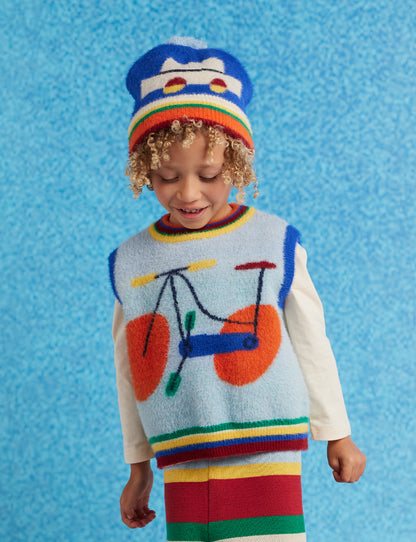 Fluffy Knit Beanie / Beep Beep