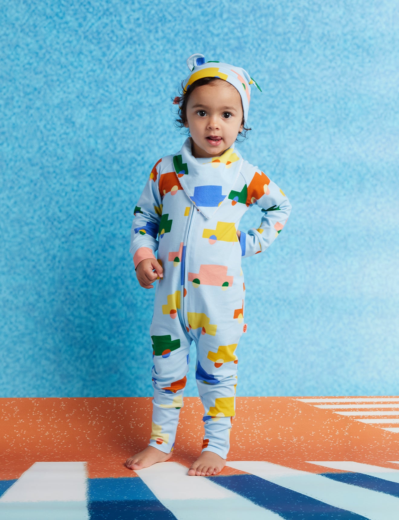 Long Sleeve Romper / Beep Beep