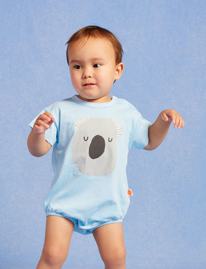 Koala Blue Short Sleeve Bodysuit