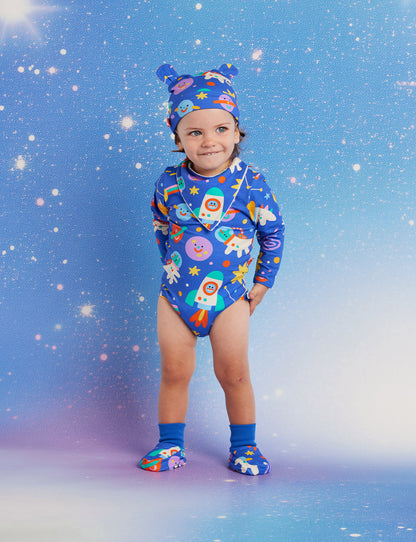 Long Sleeve Bodysuit / Dinos In Space