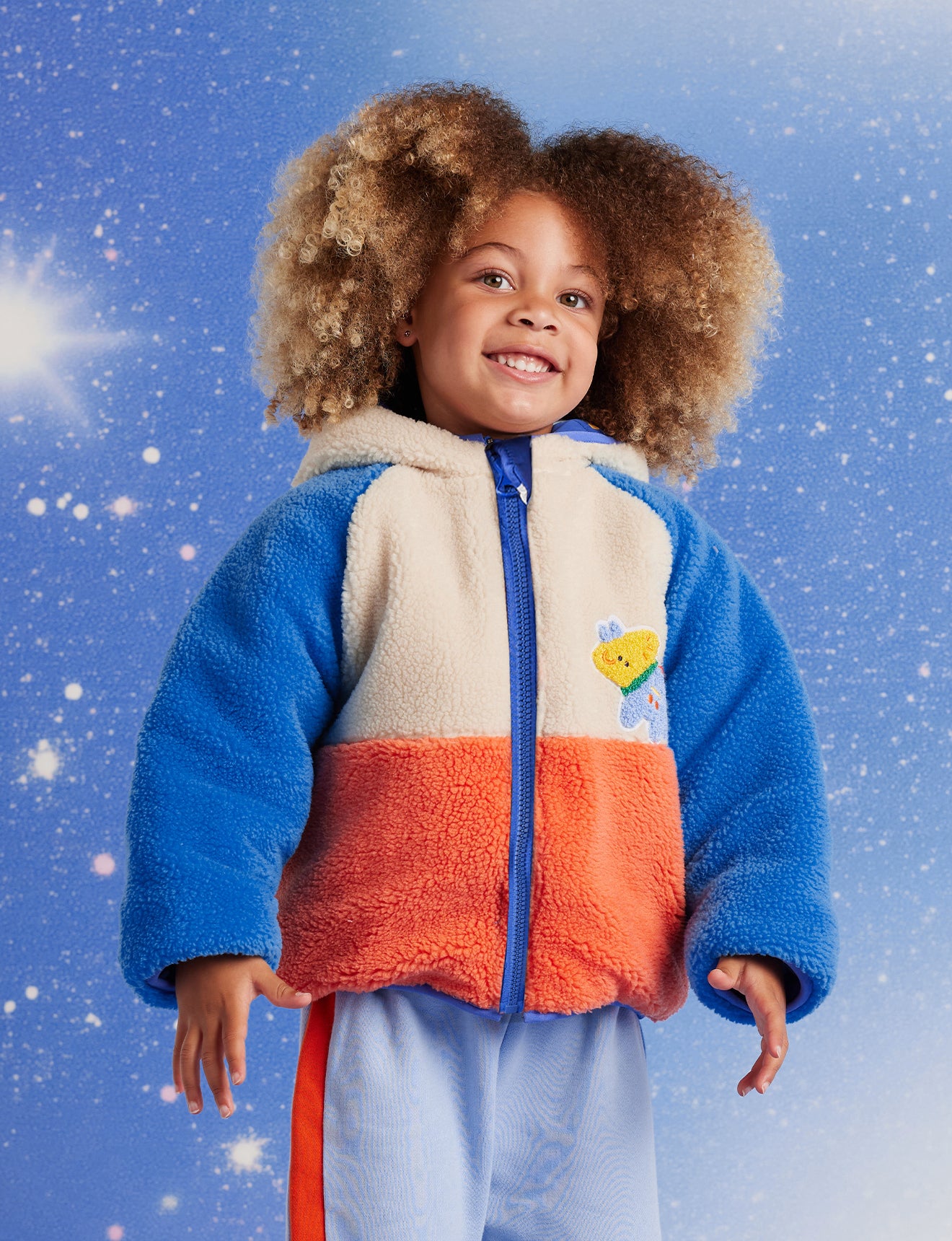 Reversible Puffer Jacket / Dinos In Space