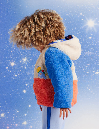 Reversible Puffer Jacket / Dinos In Space