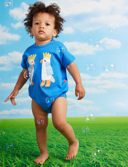 Blue Cockatoo Short Sleeve Bodysuit