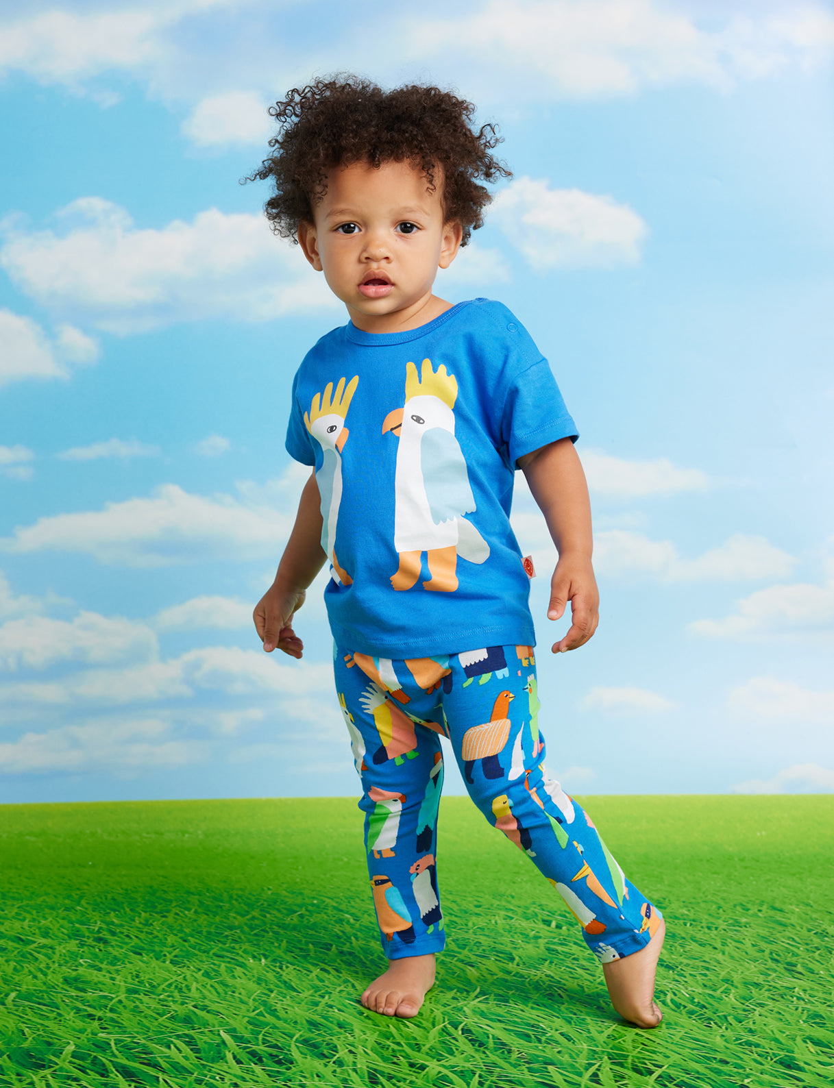 Flamin' Galah Blue Baby Leggings