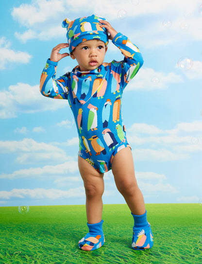 Flamin' Galah Blue Baby Hat