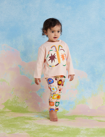 Cotton Long Sleeve T Shirt / Flutterby