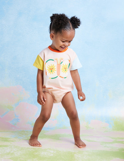 Cotton Short Sleeve Bodysuit / Flutterby