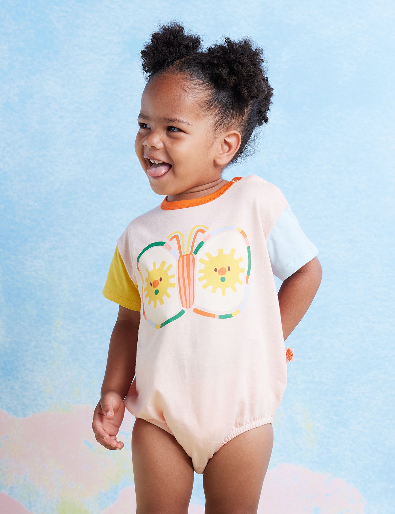 Cotton Short Sleeve Bodysuit / Flutterby