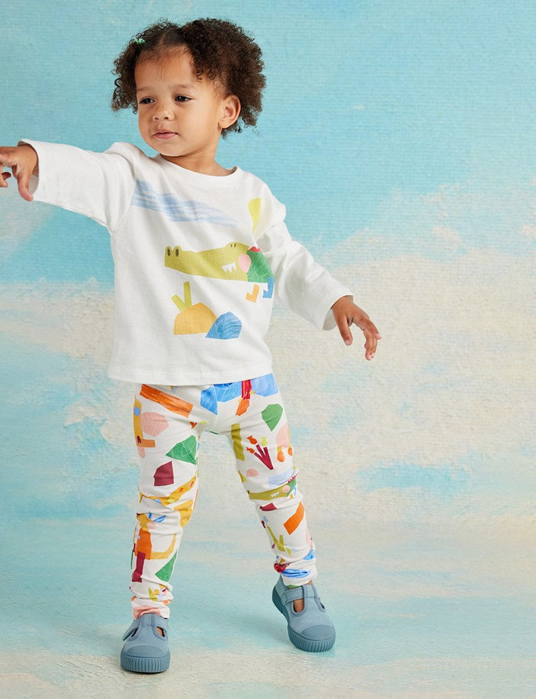 Cotton Long Sleeve T Shirt / Friends Down Under - Crocodile