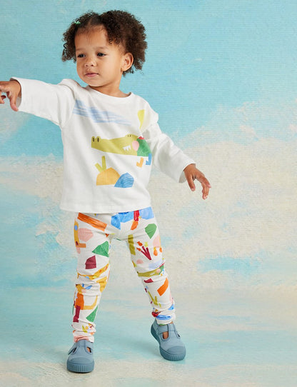 Cotton Long Sleeve T Shirt / Friends Down Under - Crocodile