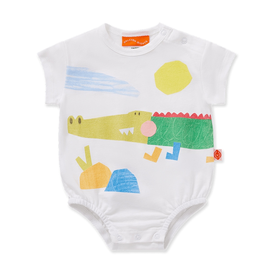 Cotton Short Sleeve Bodysuit / Friends Down Under / Crocodile