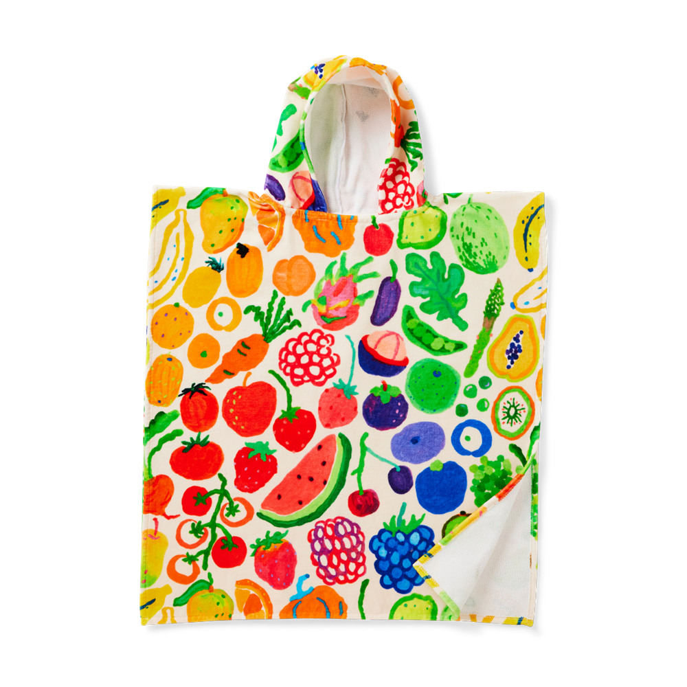 Kids Hooded Towel Eat The Rainbow