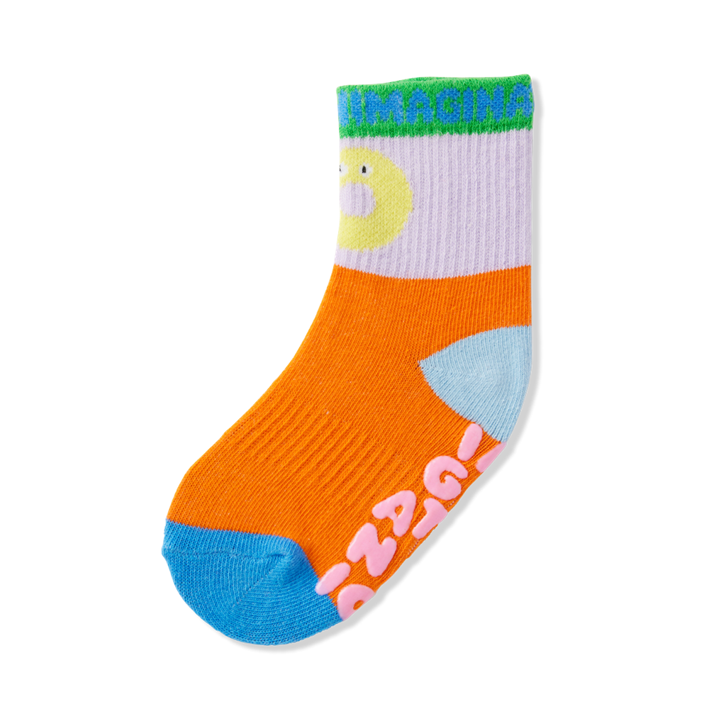 Ankle Grip Sock / Imaginationation X Halcyon Nights Red Pink