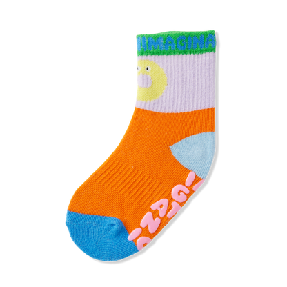 Ankle Grip Sock / Imaginationation X Halcyon Nights Red Pink