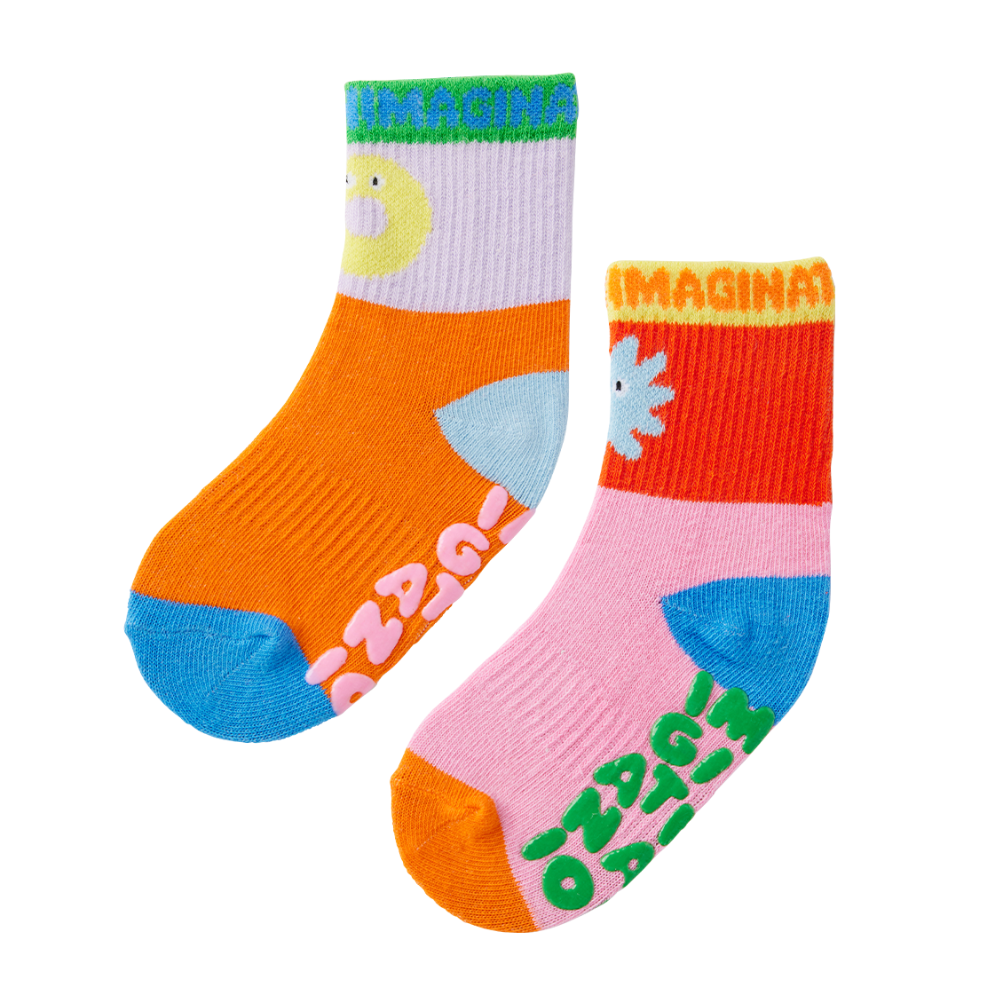 Ankle Grip Sock / Imaginationation X Halcyon Nights Red Pink