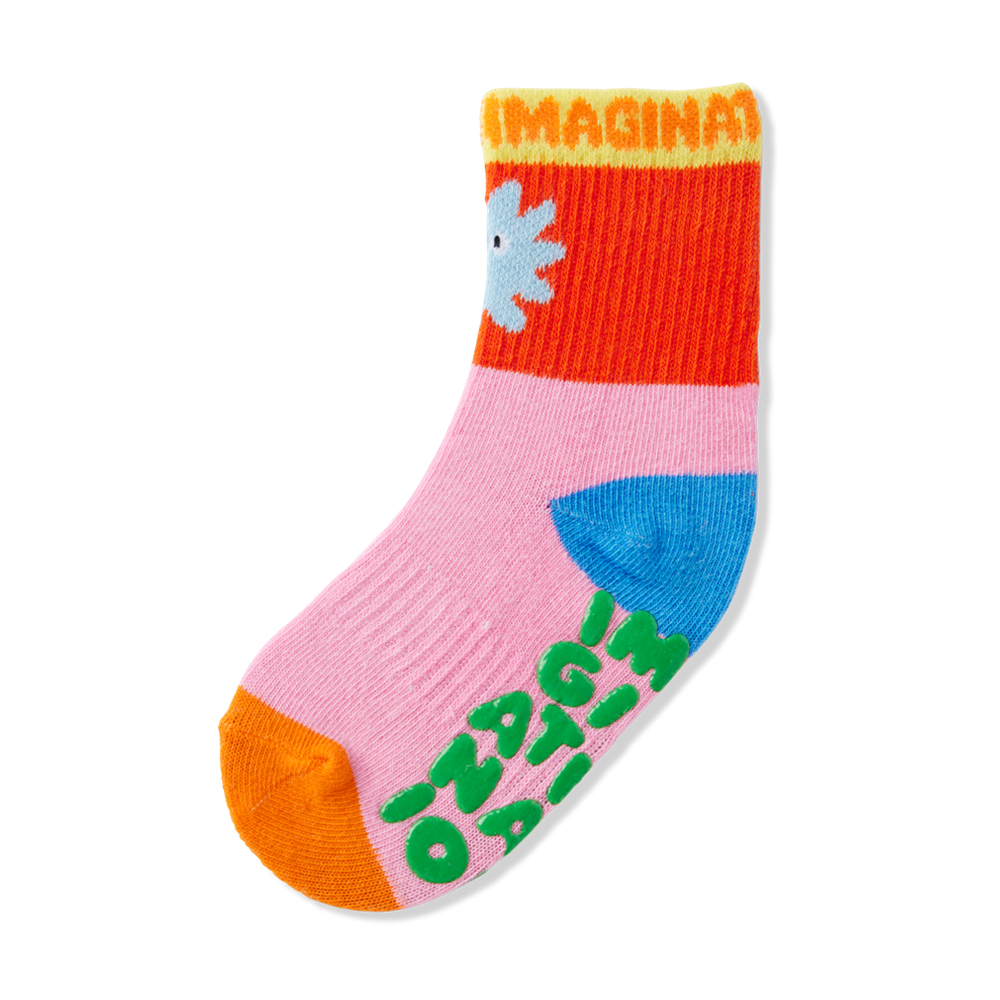 Ankle Grip Sock / Imaginationation X Halcyon Nights Red Pink