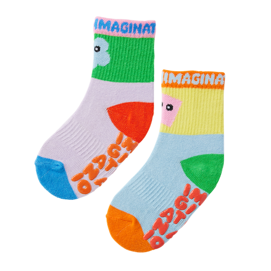 Imaginationation X Halcyon Nights Grip Socks Yellow Green