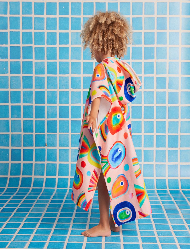 Kids Hooded Towel Fancy Fins