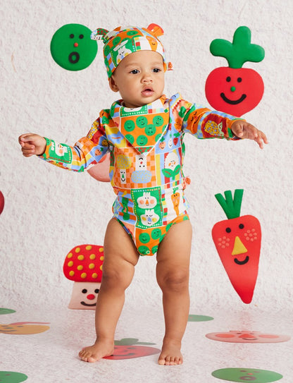 Long Sleeve Bodysuit / Pocket Patch