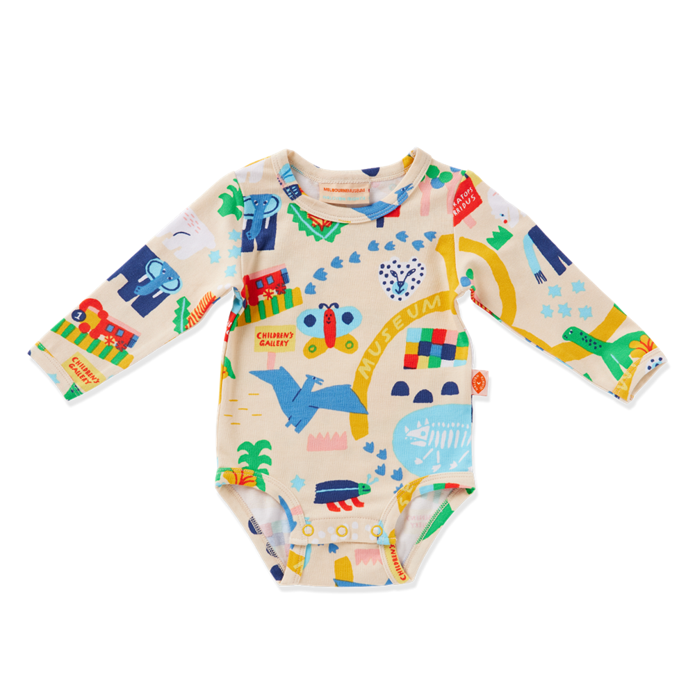 Trail Of Treasures Long Sleeve Bodysuit