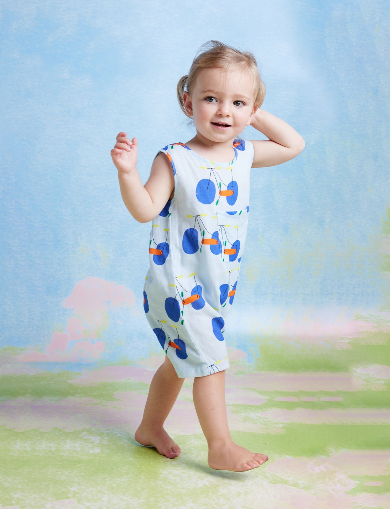 Woven Romper / Pedal Pals
