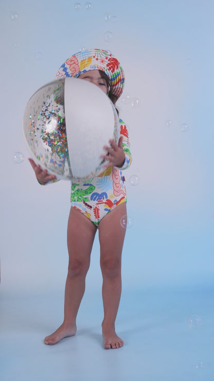 Long Sleeve Zip Bather / Tropicool