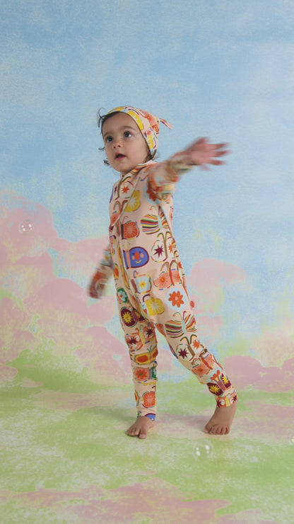 Long Sleeve Romper / Flutterby