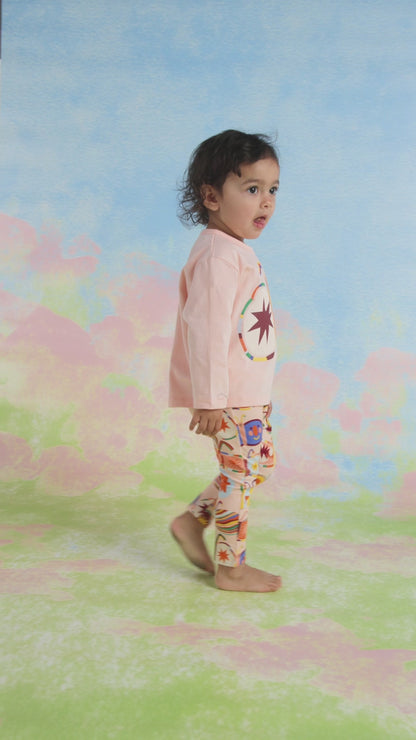 Cotton Long Sleeve T Shirt / Flutterby