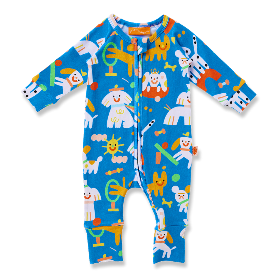 Halcyon Nights Long Sleeve Romper - Puppy Park