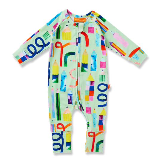 Scribble Squad Long Sleeve Romper