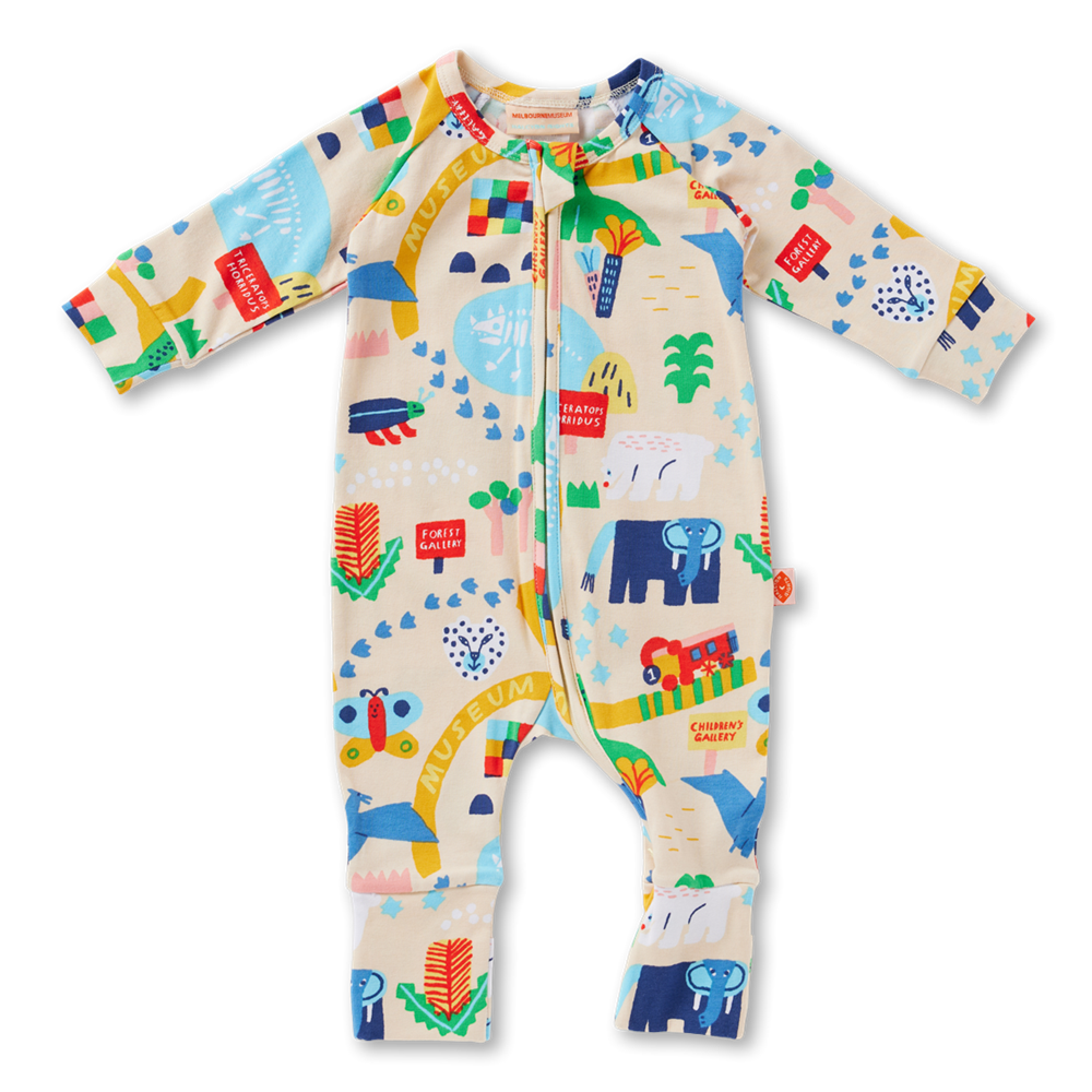 Trail Of Treasures Long Sleeve Romper