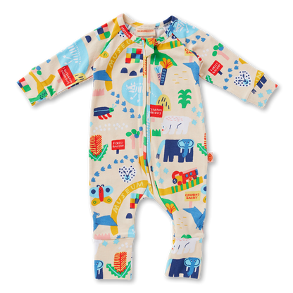 Trail Of Treasures Long Sleeve Romper