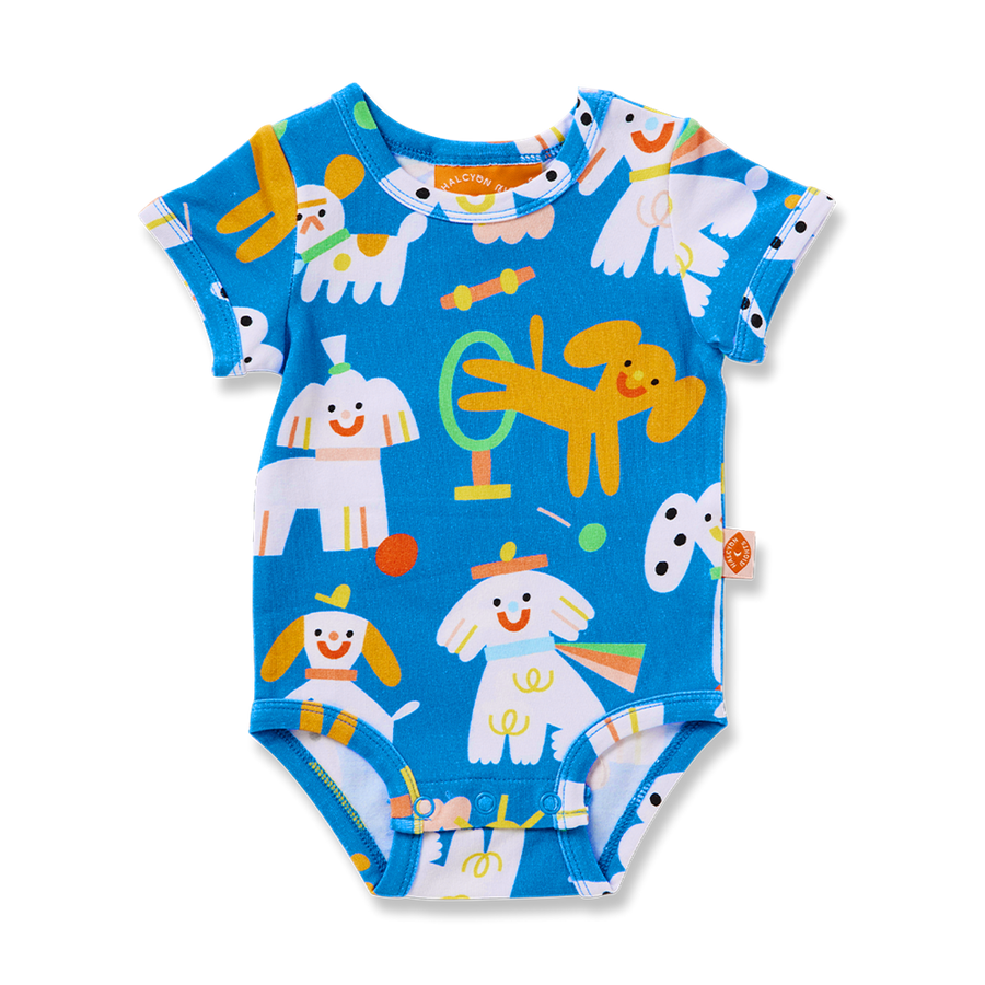 Short Sleeve Bodysuit / Puppy Park