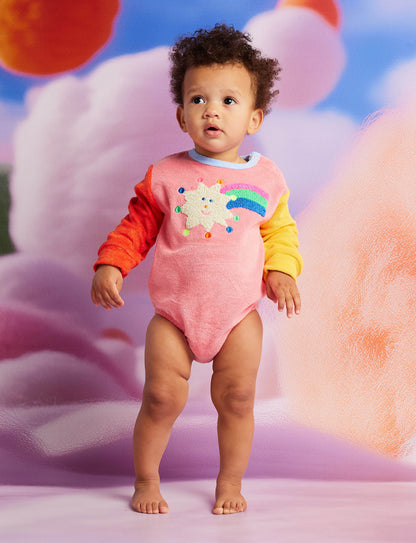 Terry Long Sleeve Bodysuit / Stars