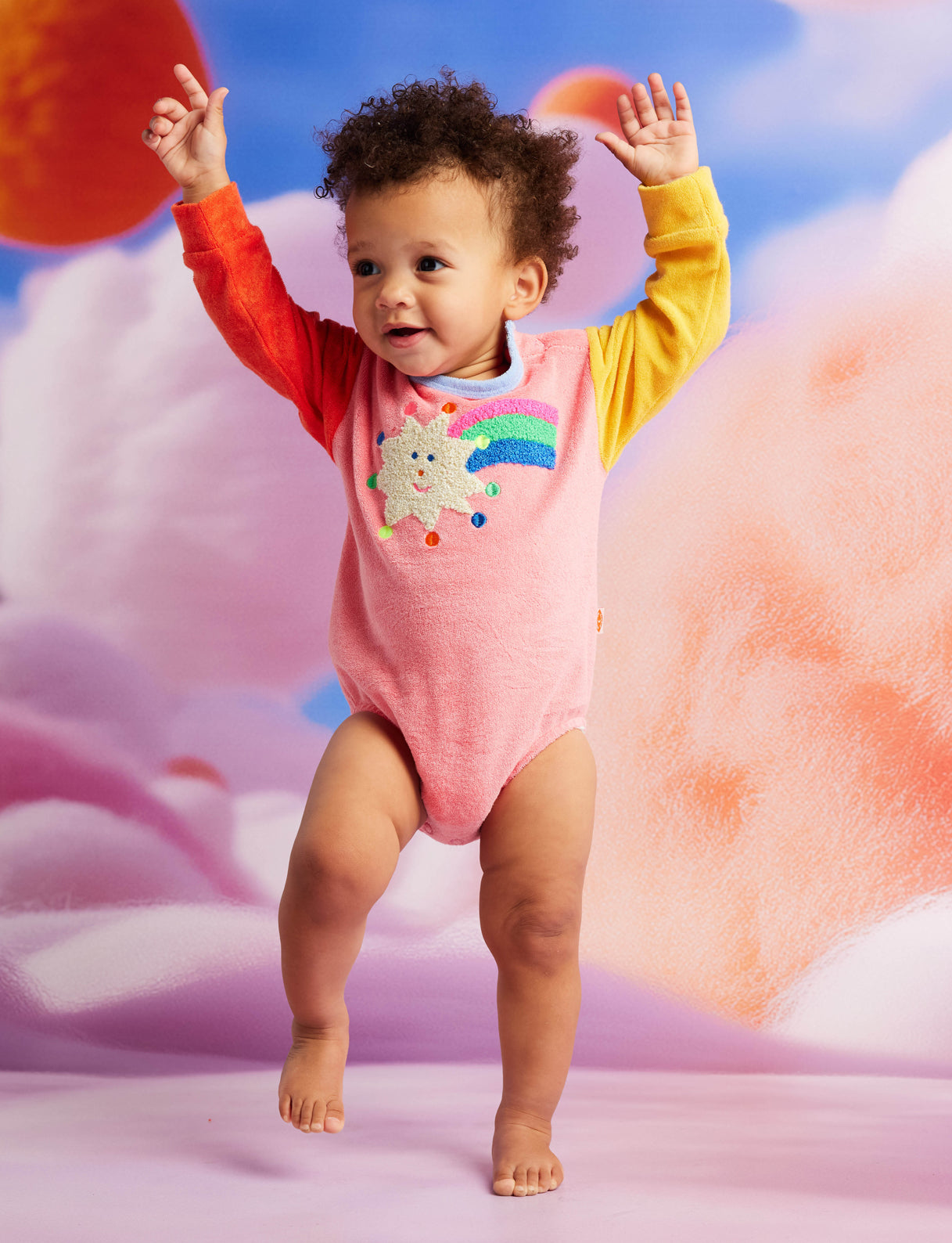Terry Long Sleeve Bodysuit / Stars