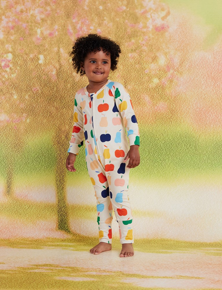 Long Sleeve Romper / Tiny Orchard