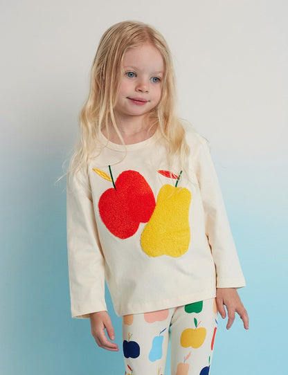 Cotton Long Sleeve T Shirt / Tiny Orchard