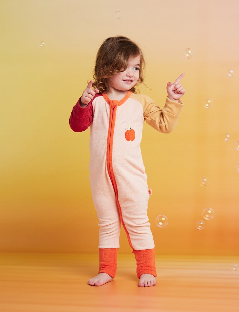 Terry Long Sleeve Romper / Tiny Orchard