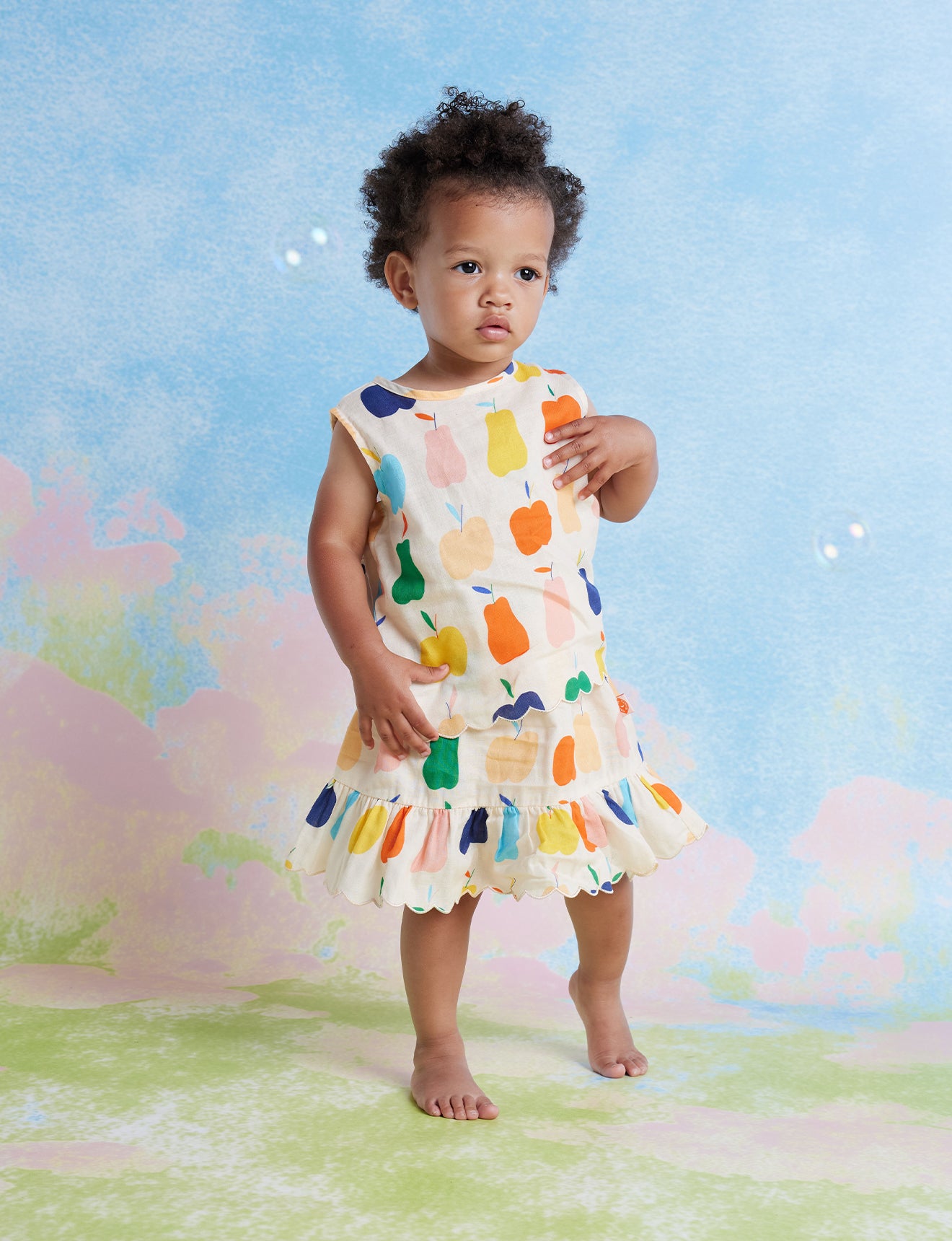 Woven Frill Skirt / Tiny Orchard