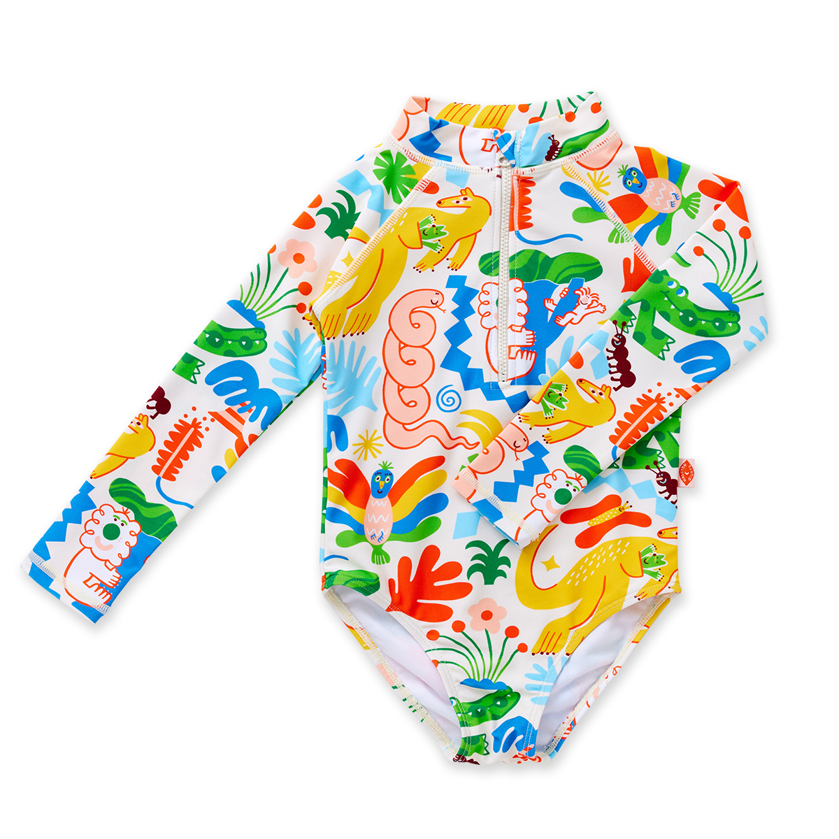 Long Sleeve Zip Bather / Tropicool